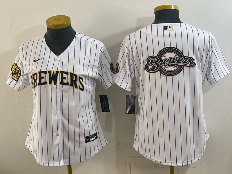 Youth 2026 Milwaukee Brewers blank white Game Nike MLB Jersey 0823006